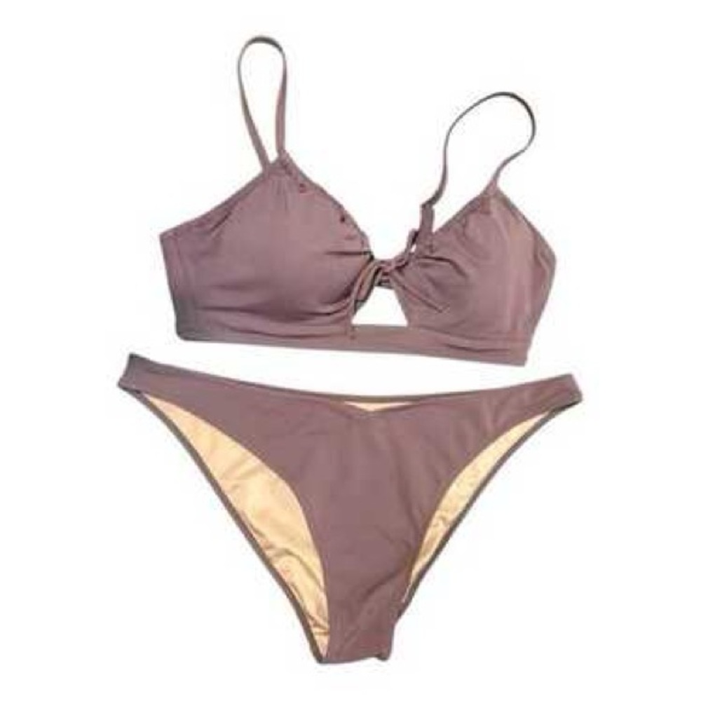 Shade and Shore Underwire Purple Bikini Set 32D Small